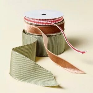 3ct Velvet and Mixed Stripe Christmas Gift Ribbon 45ft - Hearth & Hand™ Magnolia